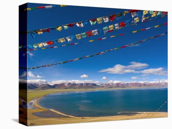 Prayer Flags at Nam Tso Lake, Central Tibet-Michele Falzone-Premier Image Canvas