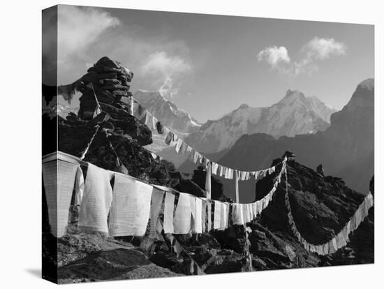 Prayer Flags, View From Gokyo Ri, 5483M, Gokyo, Sagarmatha National Park, Himalayas-Christian Kober-Premier Image Canvas