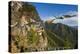 Praying Flags before the Tiger's Nest, Taktsang Goempa Monastery Hanging in the Cliffs, Bhutan-Michael Runkel-Premier Image Canvas