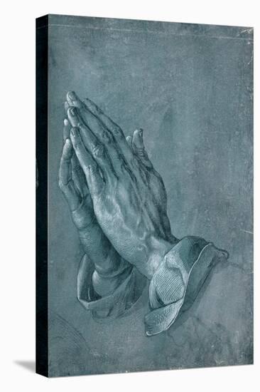 Praying Hands, 1508, Point of Brush and Black Ink, Heightened with White, on Blue Prepared Paper-Albrecht Dürer-Premier Image Canvas