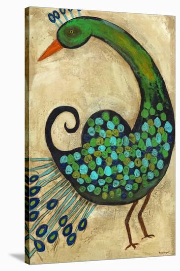 Preening Peacocks II-Anne Hempel-Stretched Canvas