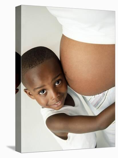 Pregnant Woman And Son-Ian Boddy-Premier Image Canvas