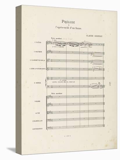 Prélude à "l'après-midi d'un faune" : Partition d'orchestre : page 1-Achille-Claude Debussy-Premier Image Canvas