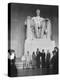 Premier Nikita Khrushchev and Others Beneath the Lincoln Statue in the Lincoln Memorial-null-Stretched Canvas