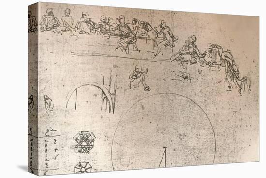 Preparatory sketch for the painting of `The Last Supper`, c1494-c1499 (1883)-Leonardo Da Vinci-Premier Image Canvas