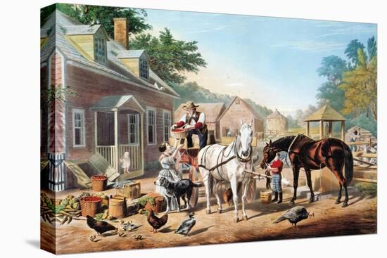 Preparing for Market (C&I)-Currier & Ives-Premier Image Canvas