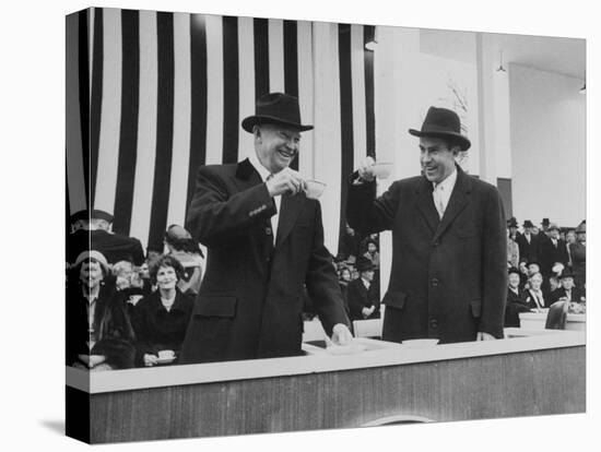 Pres. Dwight D. Eisenhower and Vice Pres. Richard M. Nixon on Inauguration Day-Ed Clark-Premier Image Canvas