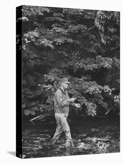 Pres. Dwight D. Eisenhower Fishing, During His New England Vacation-null-Premier Image Canvas