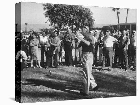 Pres. Dwight D. Eisenhower Playing Golf with George E. Allen-Ed Clark-Premier Image Canvas