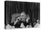 Pres. Franklin Roosevelt Drinking Wine and Smoking a Cigarette During the Jackson Day Dinner-null-Premier Image Canvas