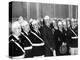 Pres Franklin Roosevelt Singing 'Home on the Range' with American Legion Glee Club of Syracuse, NY-null-Stretched Canvas