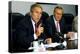 Pres. George W. Bush and Donald Rumsfeld Meet with Press on Sept. 17, 2001-null-Stretched Canvas