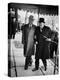 Pres. Harry Truman Walking Arm-In-Arm with British Prime Minister Winston Churchill, Blair House-George Skadding-Premier Image Canvas