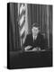 Pres. John F. Kennedy at White House Broadcasting Nationwide Speech on Berlin Crisis-Ed Clark-Premier Image Canvas