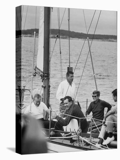 Pres. John F. Kennedy Sailing with Sen. Edmund S. Muskie-null-Premier Image Canvas