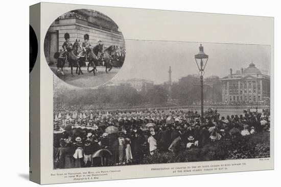 Presentation of Colours to the 3rd Scots Guards by King Edward VII at the Horse Guards' Parade on 2-null-Premier Image Canvas