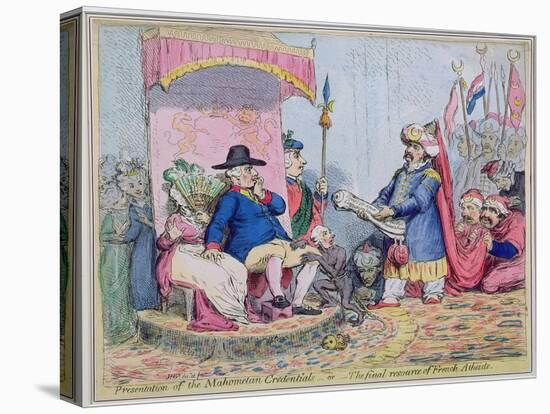 Presentation of Mahometan Credentials, or the Final Resource of the French Atheist, 1793-James Gillray-Premier Image Canvas