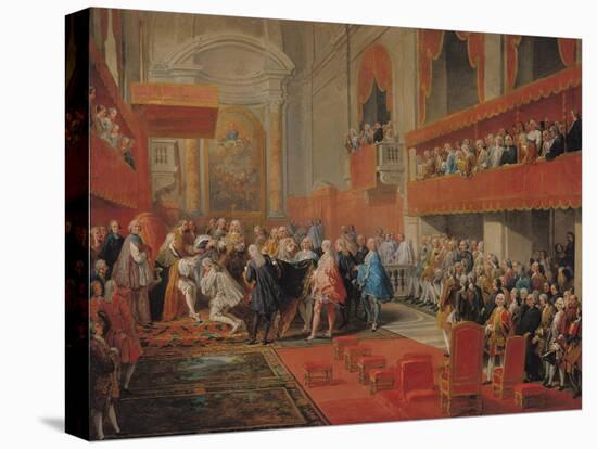 Presentation of the Order of the Holy Spirit to Prince Vaini  in 1732, 1752-Giovanni Paolo Pannini-Premier Image Canvas