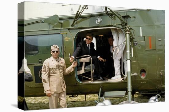 Presideent John F. Kennedy Sitting Inside Helicopter-Stocktrek Images-Premier Image Canvas