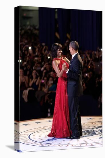 President Barack and Michelle Obama Dance at the Commander in Chief Inaugural Ball-null-Stretched Canvas
