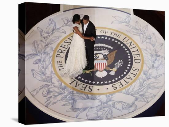 President Barack Obama and First Lady Dance at the Commander in Chief Inaugural Ball-null-Premier Image Canvas