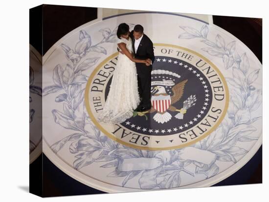 President Barack Obama and First Lady Dance at the Commander in Chief Inaugural Ball-null-Premier Image Canvas