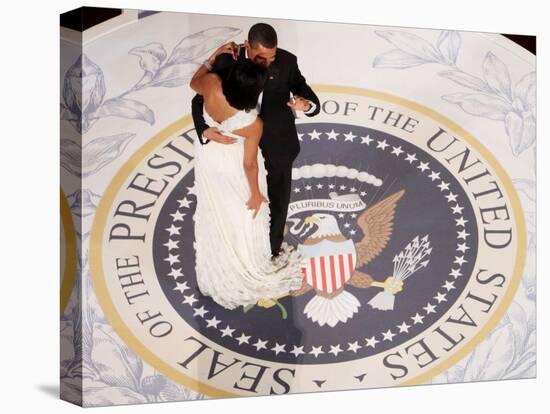 President Barack Obama and First Lady Michelle Dance, Commander in Chief Ball, January 20, 2009-null-Premier Image Canvas