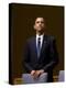 President Barack Obama Pauses During the Opening Ceremony of the Summit of the Americas-null-Premier Image Canvas