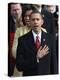 President Barack Obama Sings the National Anthem at the Swearing-In Ceremonies, January 20, 2009-null-Premier Image Canvas