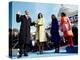 President Barack Obama Takes the Oath of Office with Wife Michelle and Daughters, Sasha and Malia-null-Premier Image Canvas