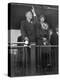 President-Elect Franklin Roosevelt and Wife Eleanor on the Rear Platform of His Special Train Car-null-Stretched Canvas