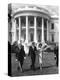 President John F. Kennedy and the First Lady in Front of White House-Stocktrek Images-Premier Image Canvas