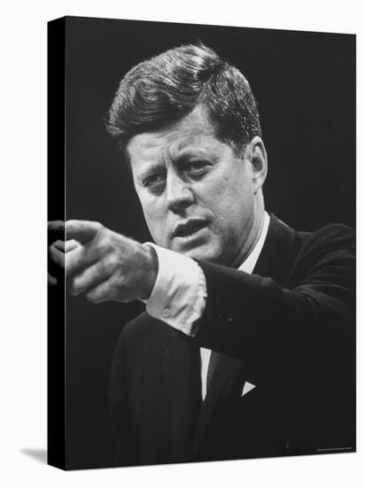 President John F. Kennedy During Press Conference-Joe Scherschel-Premier Image Canvas