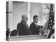 President John F. Kennedy Stands at His Inauguration Ceremonies with His Father Joseph P. Kennedy-Joe Scherschel-Premier Image Canvas