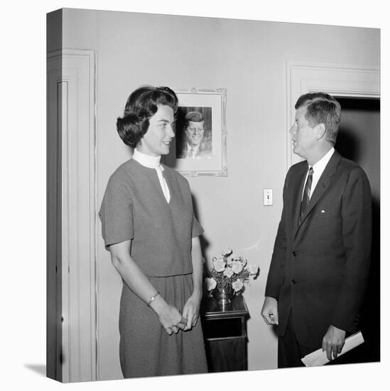 President John F. Kennedy with a Former White House Staff Member-Stocktrek Images-Premier Image Canvas