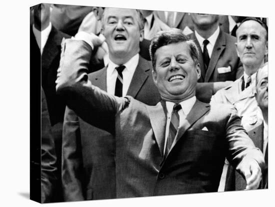 President John Kennedy Opens the Baseball Season-null-Stretched Canvas