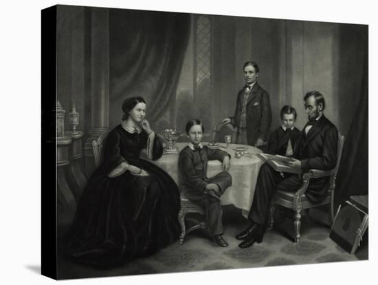 President Lincoln with His Family, 1861-Science Source-Premier Image Canvas