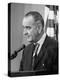 President Lyndon B. Johnson at Press Conference-null-Premier Image Canvas