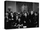 President Lyndon Johnson, Watched by Martin Luther King, Jr. Signing Civil Rights Act, July 2, 1964-null-Stretched Canvas