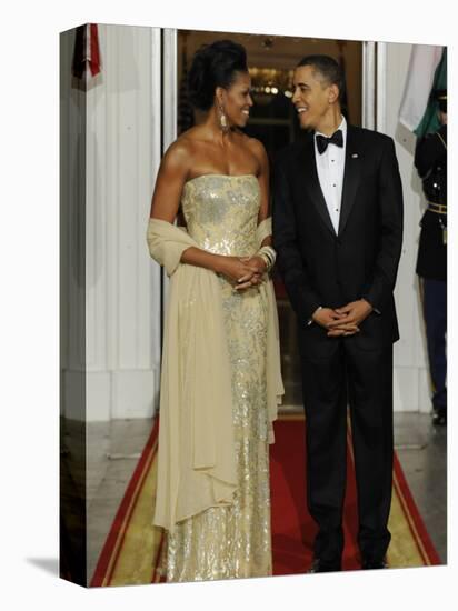 President Obama and First Lady before Welcoming India's Prime Minister and His Wife to State Dinner-null-Premier Image Canvas