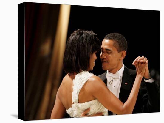 President Obama and First Lady Michelle Obama Dance at the Midwest Inaugural Ball, January 20, 2009-null-Premier Image Canvas