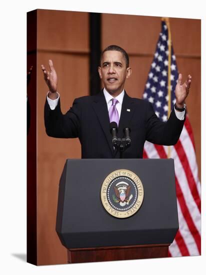 President Obama Speaks before Signing the Health Care and Education Reconciliation Act of 2010-null-Premier Image Canvas