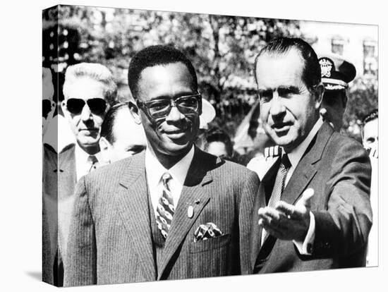 President Richard Nixon Welcomes Pres. Joseph Mobutu at the White House-null-Stretched Canvas
