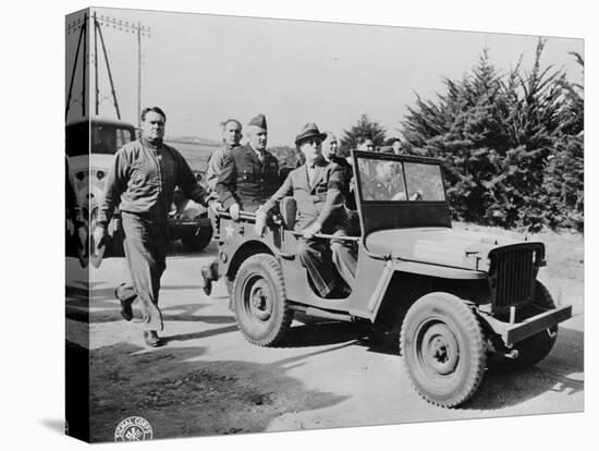 President Roosevelt reviewing American forces in Morocco, 1943-null-Premier Image Canvas