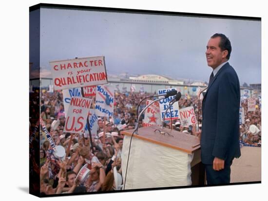 Presidential Candidate Richard Nixon on the Campaign Trail-Arthur Schatz-Premier Image Canvas