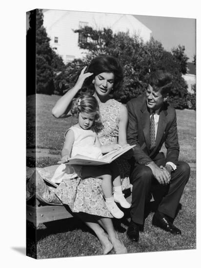 Presidential Candidate Senator Jack Kennedy with His Wife Jacqueline and Daughter Caroline-Paul Schutzer-Premier Image Canvas