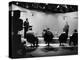 Presidential Candidates Senator John Kennedy and Rep. Richard Nixon Standing at Lecterns Debating-Francis Miller-Premier Image Canvas