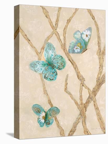 Pretty Blue Flight 1-Colleen Sarah-Stretched Canvas