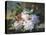 Pretty Still Life of Roses, Rhododendron and Passionflower-John Wainwright-Premier Image Canvas