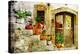 Pretty Village Greek Style - Artwork In Retro Style-Maugli-l-Stretched Canvas